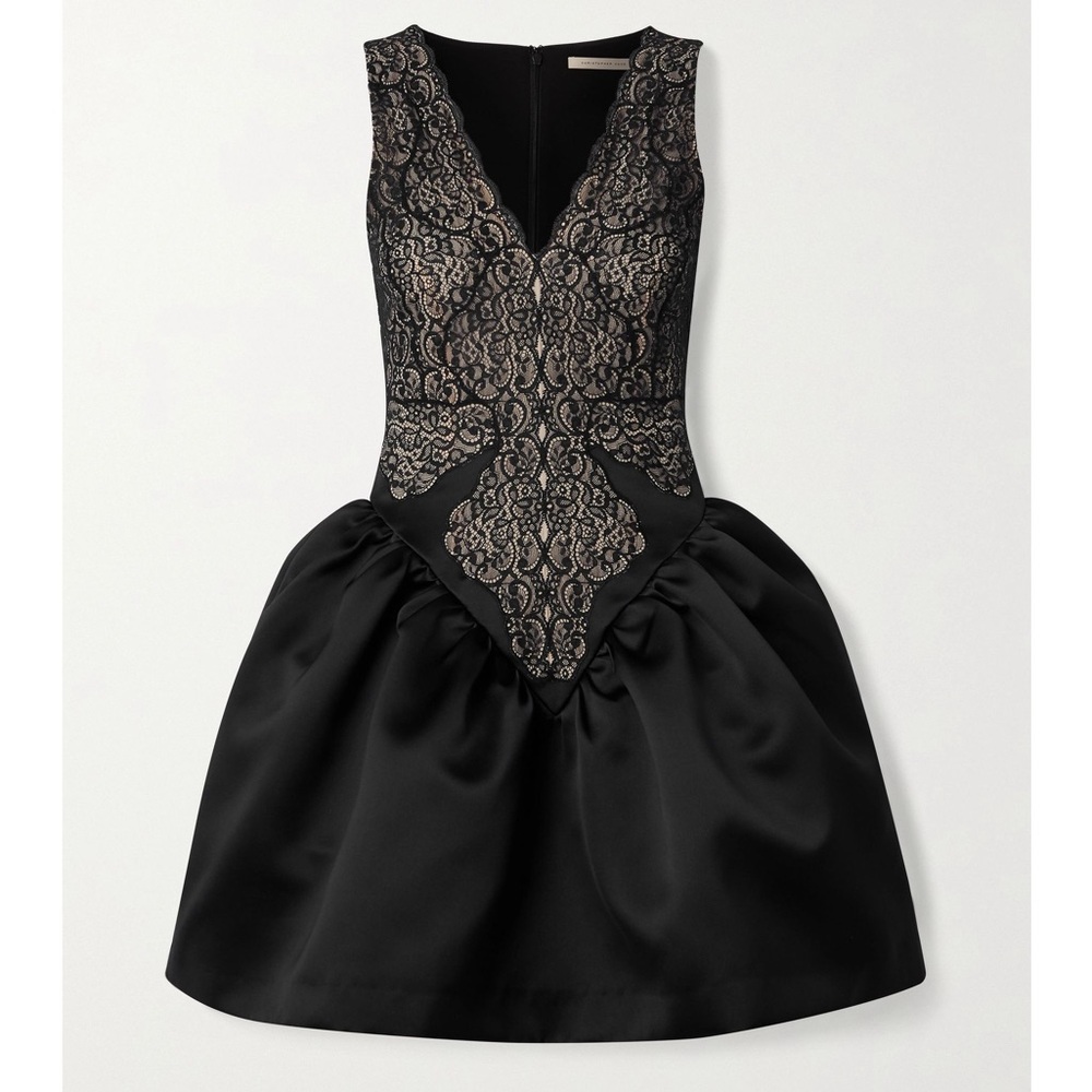 Christopher Kane Black Lace Detail Dress